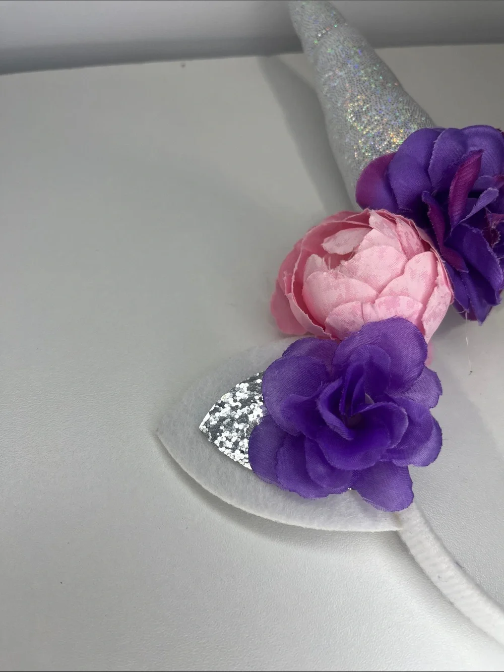 Unicorn Headband Set - Silver & Gold & Rainbow & Flowers - 2